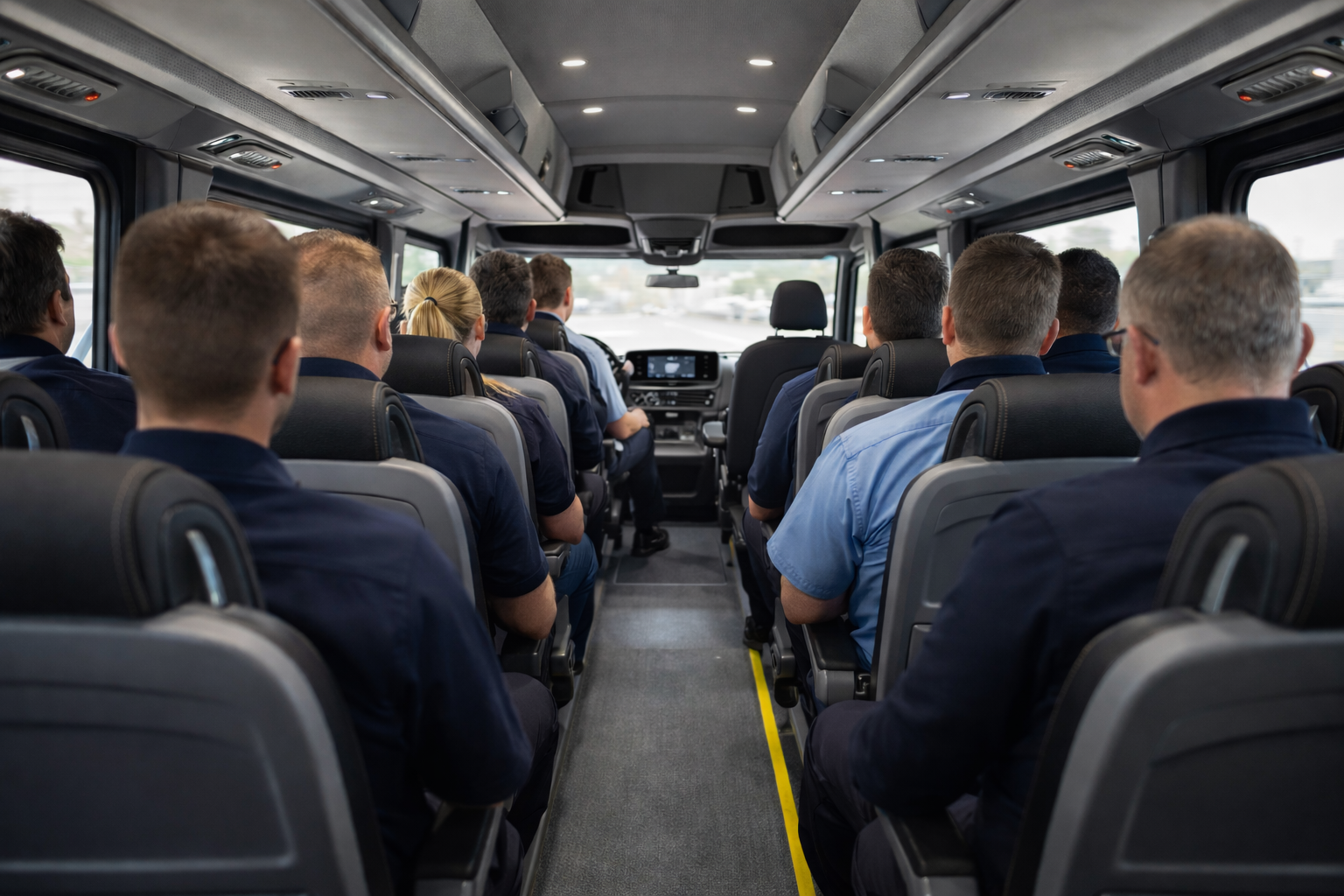 Personel taşımacılığı araç içi görünüm