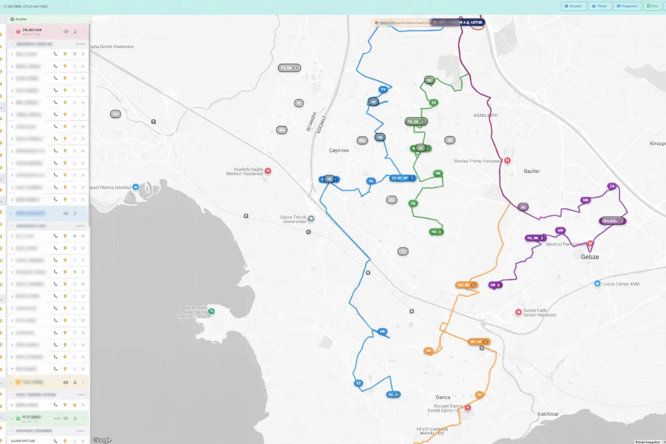 Rota Planlama Ekranı